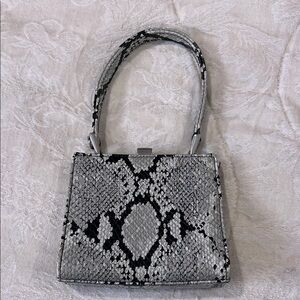Nine West Snakeskin Mini Bag - Black and Gray